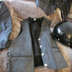 Ladies leather vest